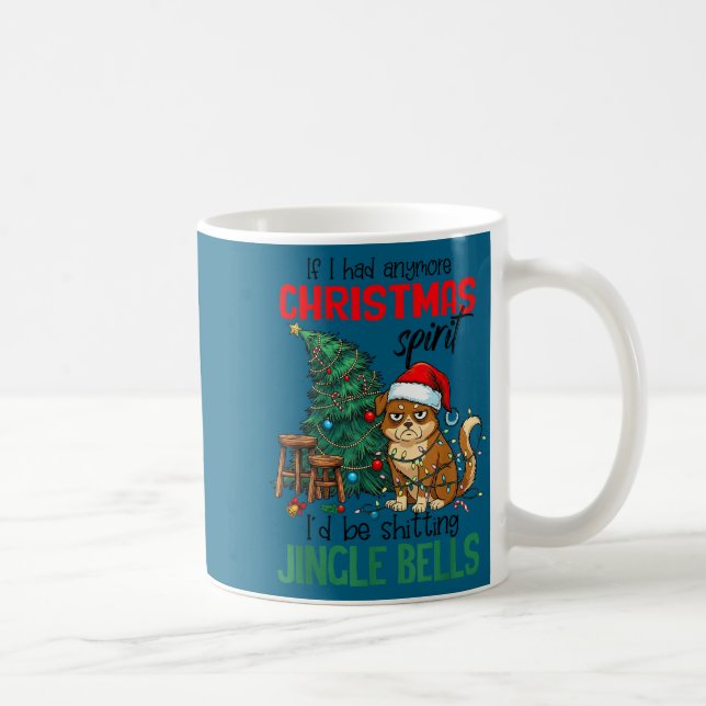 Sarcastic Dog Christmas Srit Ting Jingle Bells Hum Kaffemugg (Höger)
