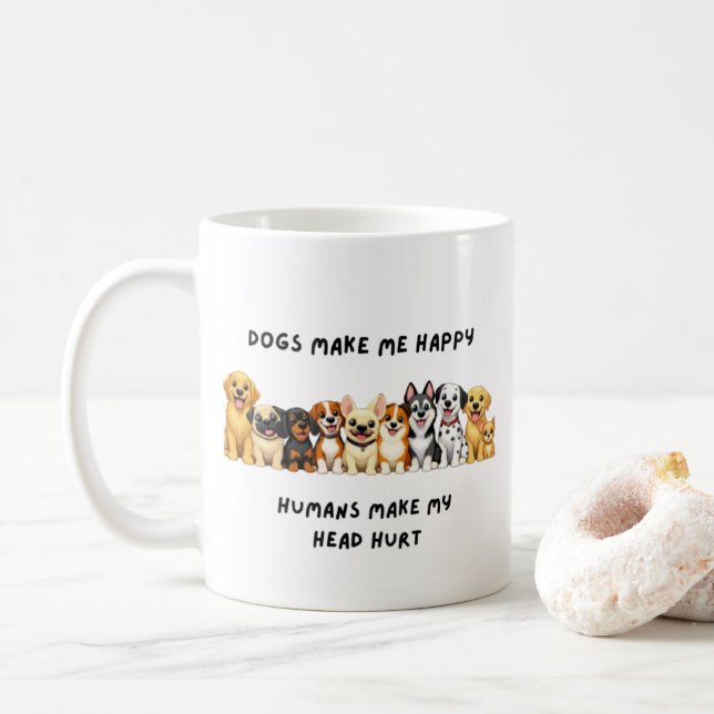 sarcastic dog mugs kaffemugg (Med munk)