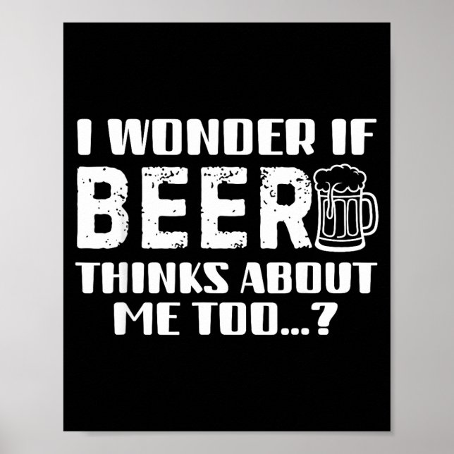 Sarcastic Drinking Funny Beer Day Drinking Beer Qu Poster (Framsidan)