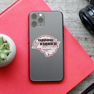 Sarcastic Dunning Kruger Effect Brain Illustration Klistermärken