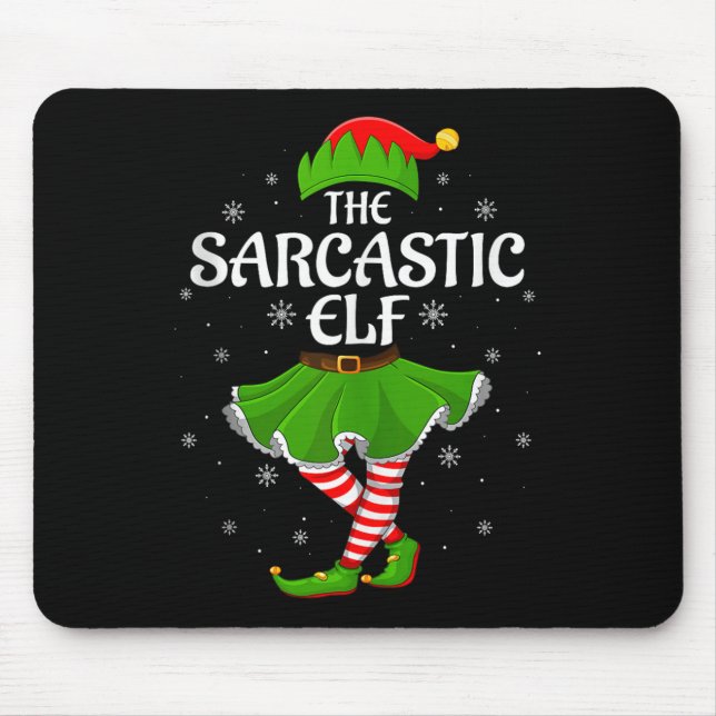 Sarcastic Elf Christmas Family Girls Women Elf Squ Musmatta (Framsidan)