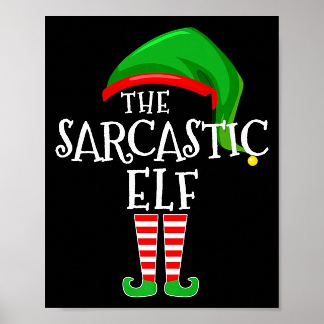 Sarcastic Elf Family Matching Group Christmas Prem Poster (Framsidan)