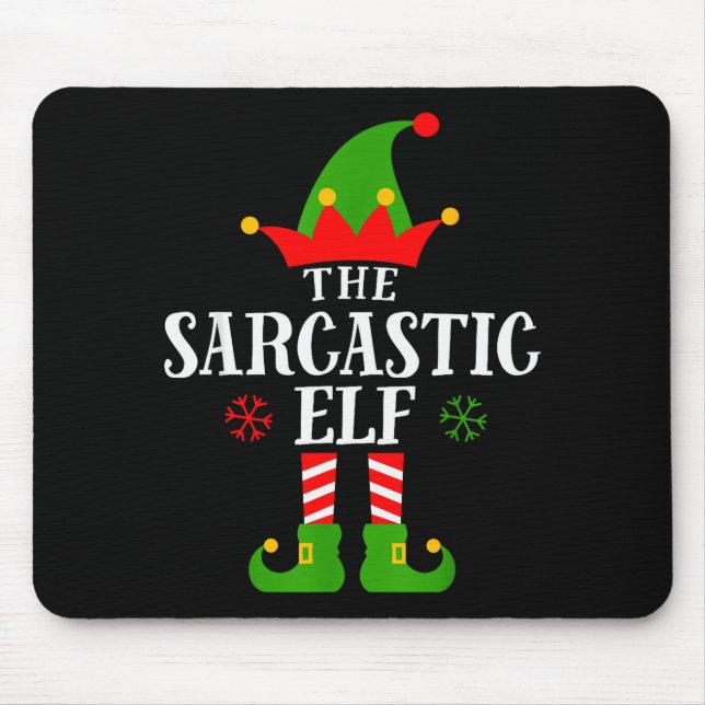Sarcastic Elf Funny Matching Family Group Christma Musmatta (Framsidan)