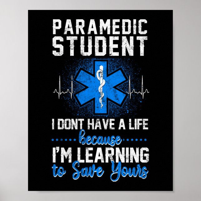 Sarcastic EMS Akut Sjukvårdare Student Poster (Framsidan)