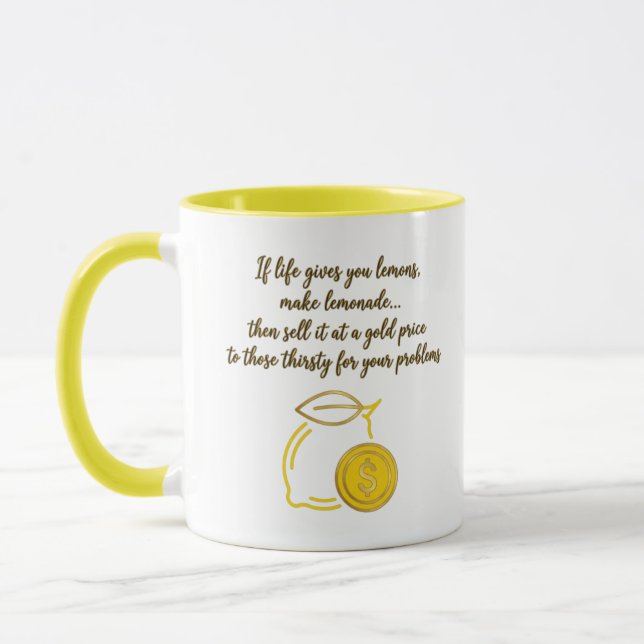 Sarcastic Entrepreneur Gift | Sell Your Problems Mugg (Vänster)