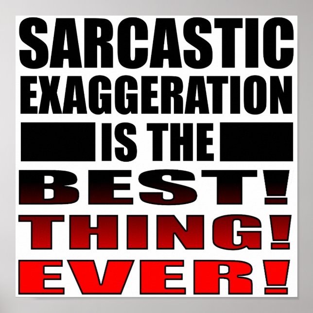 Sarcastic Exaggerny Poster typografiska citattecke (Framsidan)