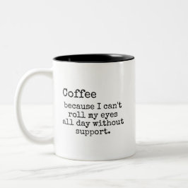 Sarcastic Eye-Roll Coffee Mug Två-Tonad Mugg