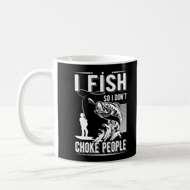 Sarcastic Fisherman Funny Fish Sarcasm Kaffemugg (Vänster)