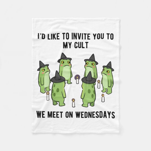 Sarcastic Frog Meme Funny Amphibian Cult Men And W Fleecefilt (Framsidan)