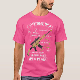 Sarcastic Funny Anatomy Of A Rifle Gun Gun Lovers T Shirt