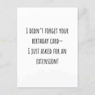 Sarcastic Funny Belet Birthday Card Vykort