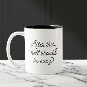 Sarcastic Funny Överlev Dag Office Coworking Två-Tonad Mugg