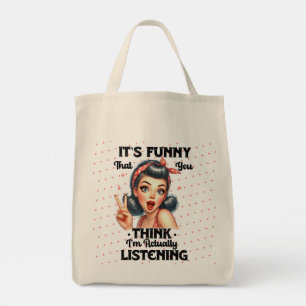 Sarcastic Funny Quote Girls Sak Tygkasse