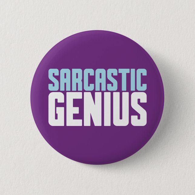 Sarcastic Genius. Knapp (Framsida)