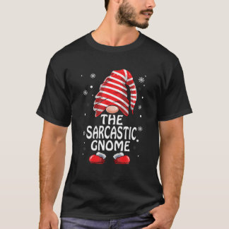 Sarcastic Gnome Matching Familjejul Paja T Shirt