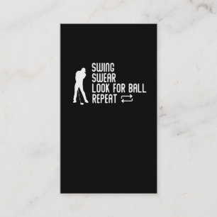 Sarcastic Golf Joke Golf Course Humor Golfing Visitkort