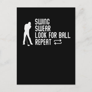 Sarcastic Golf Joke Golf Course Humor Golfing Vykort