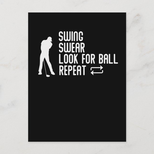 Sarcastic Golf Joke Golf Course Humor Golfing Vykort (Framsida)