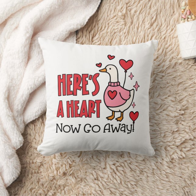 Sarcastic Goose Funny Valentine Kudde (Filt)