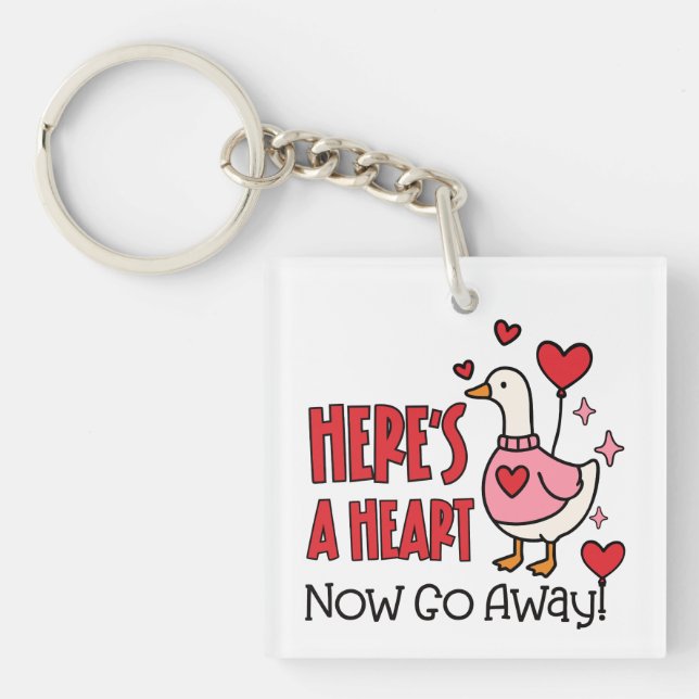 Sarcastic Goose Heart Balloon Funny Valentine (Framsidan)