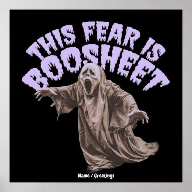 Sarcastic Horror Ghost Slang Pun Graphic Poster (Framsidan)