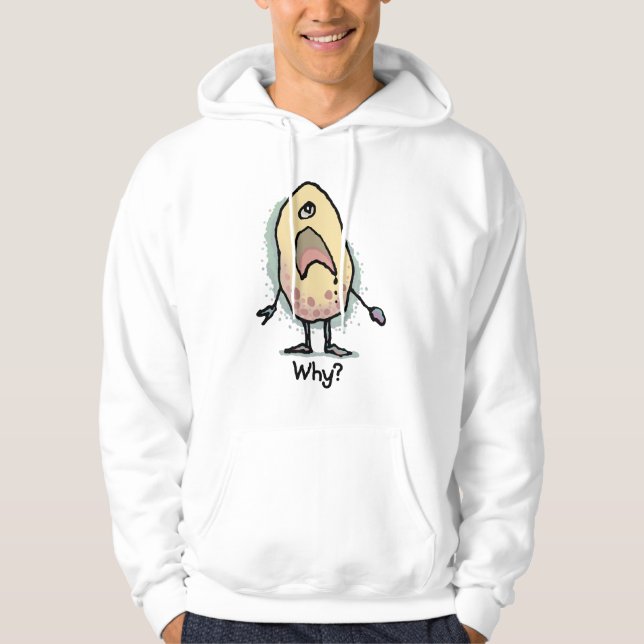 Sarcastic Humor Why? Artwork - Trendy Design Hoodie (Framsida)