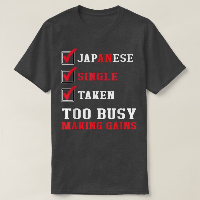 Sarcastic Japansk Gym Funny Japan Flagga T Shirt (Design framsida)