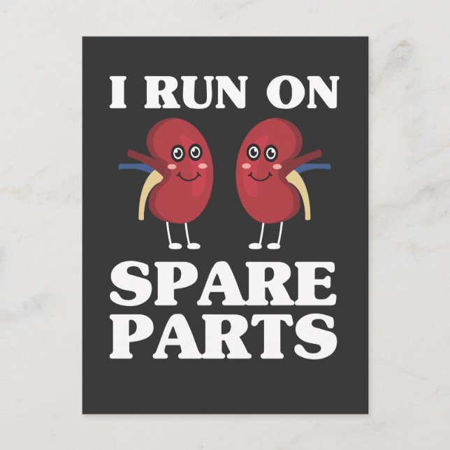 Sarcastic Kidneys for Life Kidney Donors Gift Vykort (Framsida)