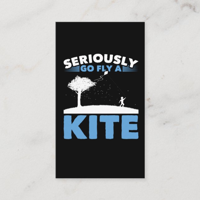 Sarcastic Kite Flies Joke Sarcasm Humor Visitkort (Framsida)