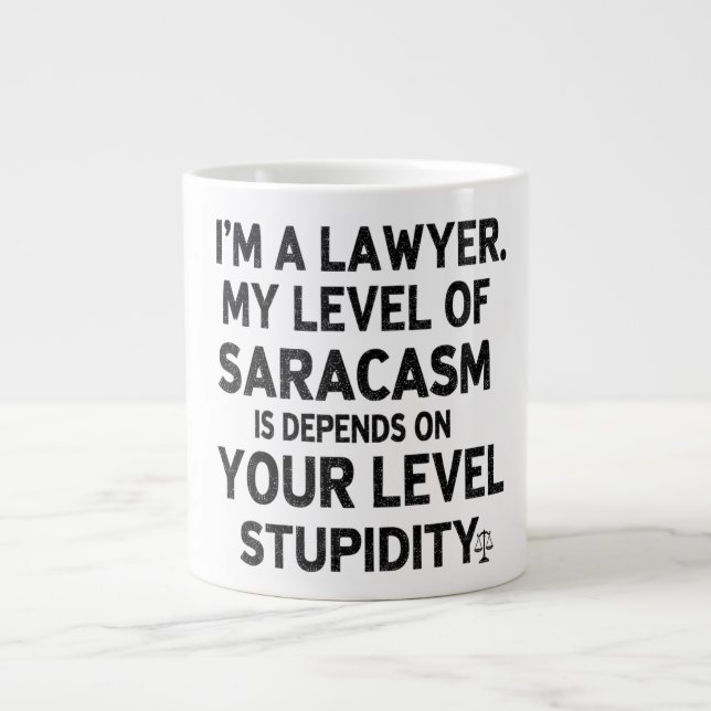 Sarcastic Lawyer Quote Jumbo Mugg (Framsidan)