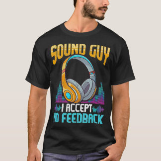 Sarcastic Ljud Guy Headphone DJ Ljud Ingenjör T Shirt