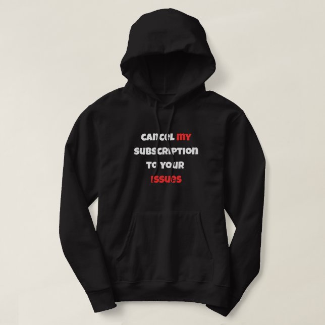 Sarcastic Minimalist Hoodie - Avboka Mig  (Design framsida)