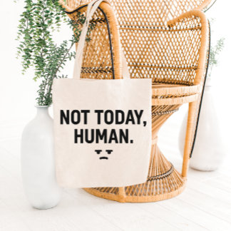 Sarcastic Minimalist Quote Tote Bag Design Tygkasse