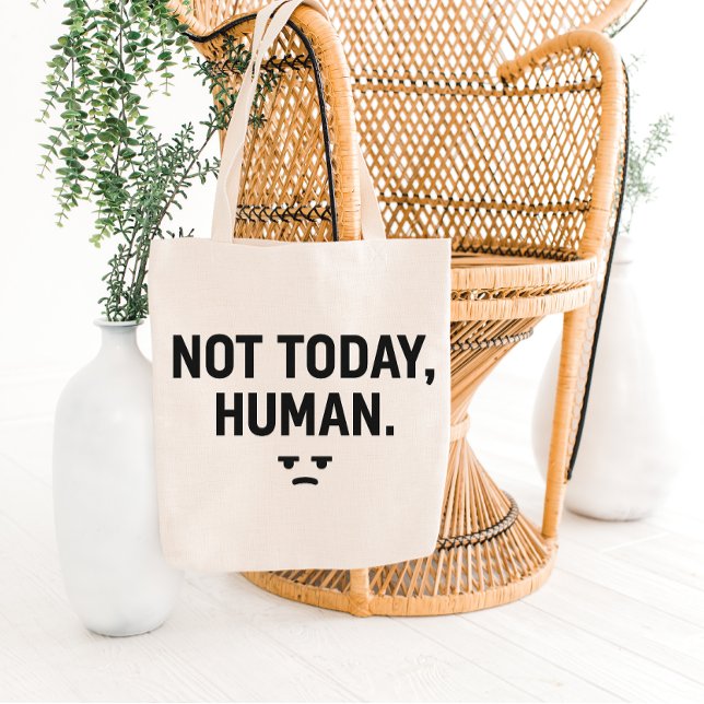 Sarcastic Minimalist Quote Tote Bag Design Tygkasse (Skapare uppladdad)