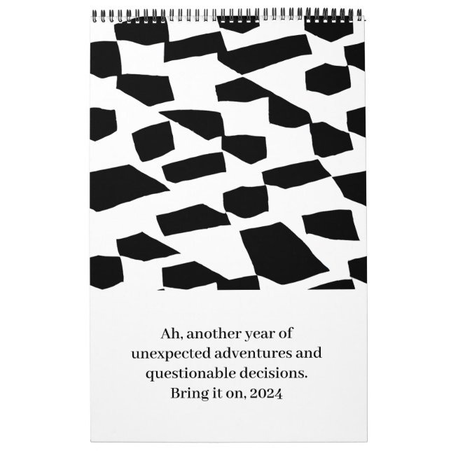Sarcastic Monochrome Calendar Kalender (Omslag)