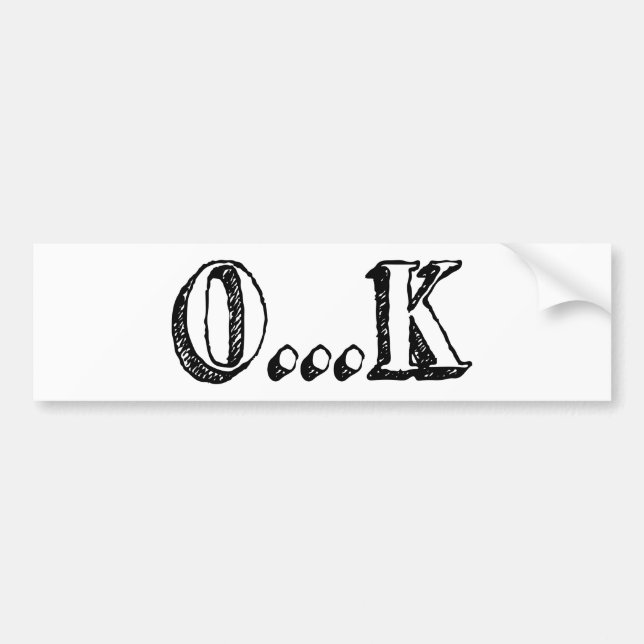 Sarcastic OK Bildekal (Framsidan)