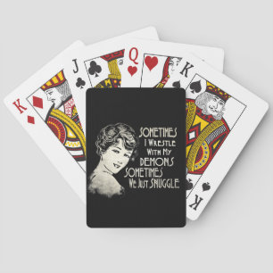 Sarcastic Phrase Womens Meme ibland när jag brotta Casinokort