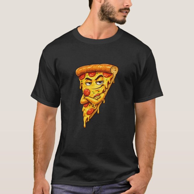 Sarcastic Pizza Slice Graphic T-Shirt (Framsida)