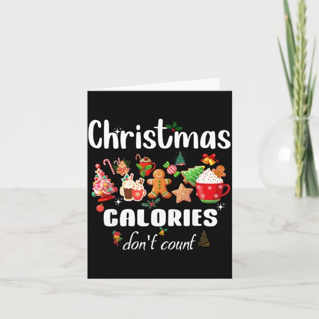 Sarcastic Quote Holiday Christmas Calories Don't C Kort (Framsida)