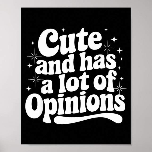 Sarcastic Quote Saying Cute &amp; Has Onions Girly Poster (Framsidan)