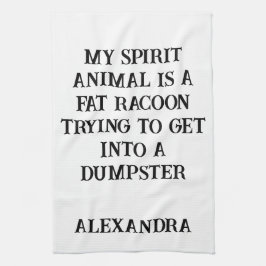 Sarcastic Racoon Funny Animal Lover Custom Humor Kökshandduk