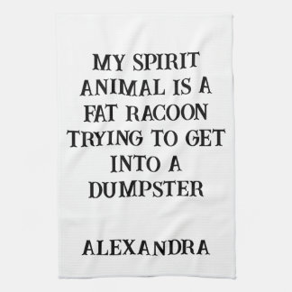 Sarcastic Racoon Funny Animal Lover Custom Humor Kökshandduk