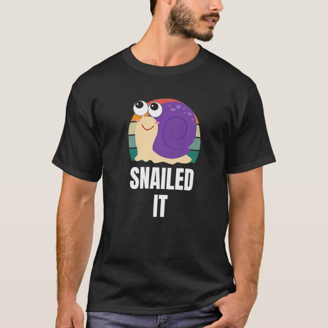 Sarcastic Sarcasm Snail Animal Pun Joke Sayings T Shirt (Framsida)