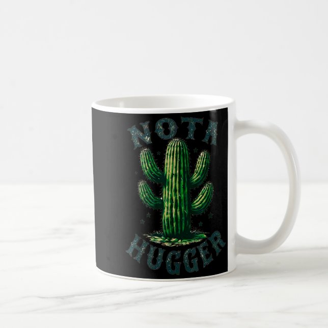 Sarcastic Sayings Cactus Not A Hugger No Hug Meme  Kaffemugg (Höger)