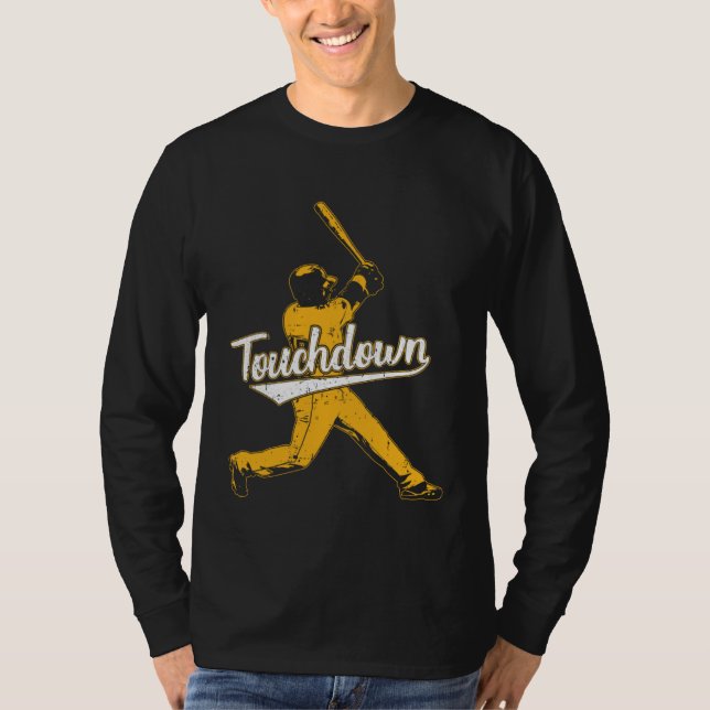 Sarcastic Touchdown Baseball Football Sports T Shirt (Framsida)