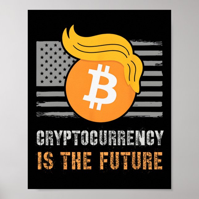 Sarcastic Trump America Crypto is future Joke Bull Poster (Framsidan)