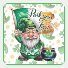 Sarcastic whit från en gnomleprechaun! fyrkantigt klistermärke