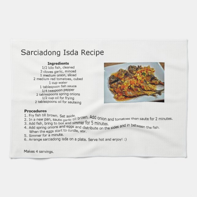 Sarciadong Isda Recipe Kökshandduk (Horisontell)