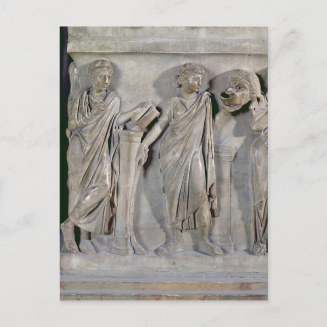 Sarcofagus of the Muses, Detailed of Clio & Vykort (Framsida)