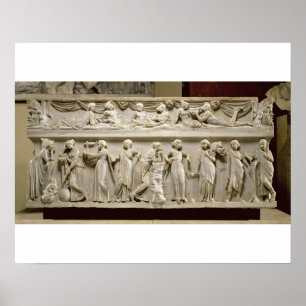 Sarcofagus of the Muses, Roman (marmor) Poster